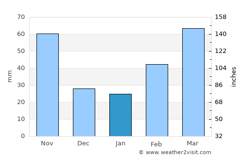 Tanuma average rain in January