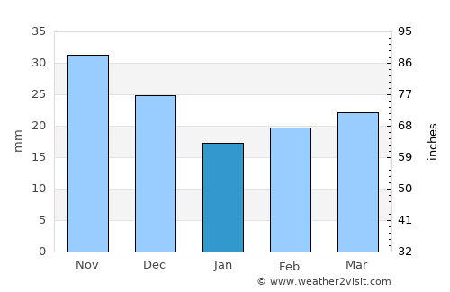 Tanunda average rain in January