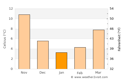 Tanushimaru average temperature in January