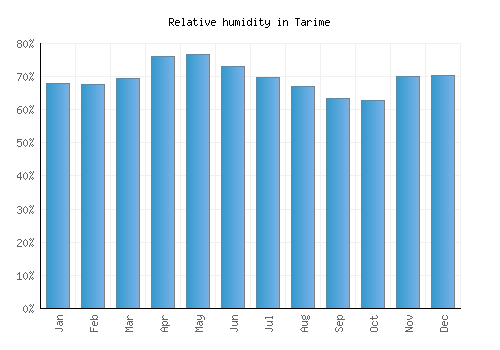 Tarime relative humidity averages