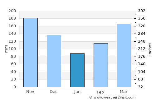 Tarime average rain in January