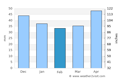Tarnowskie Góry average rain in February