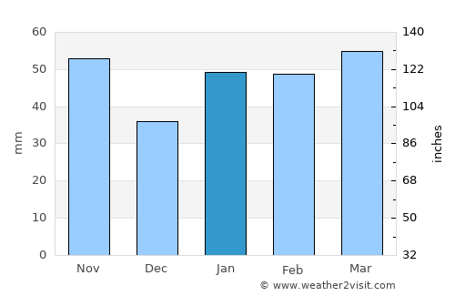 Tavernier average rain in January