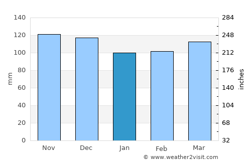 Teaticket average rain in January