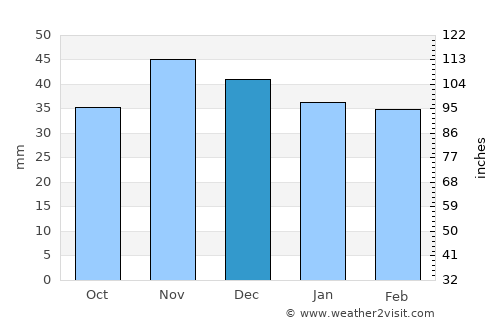 Teiu average rain in December