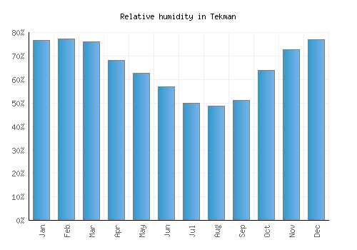 Tekman relative humidity averages