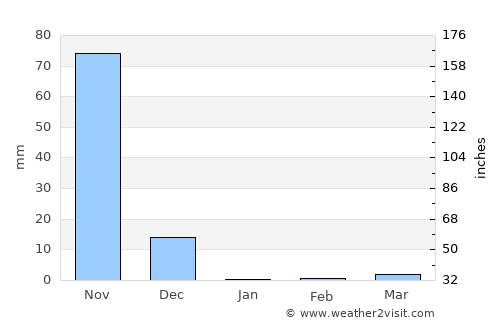 Telica average rain in January