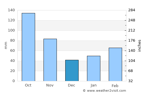 Tenri average rain in December