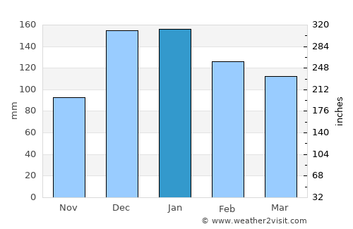 Tepehan average rain in January