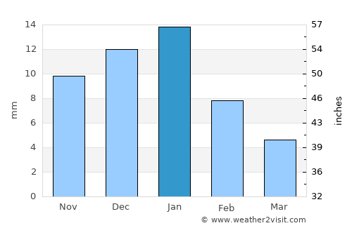 Tepezalá average rain in January