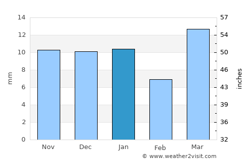 Terry average rain in January
