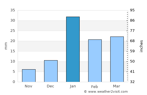 Thānesar average rain in January