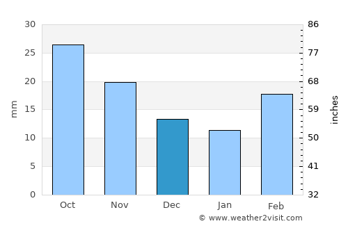 Thedford average rain in December