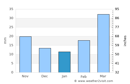 Thedford average rain in January
