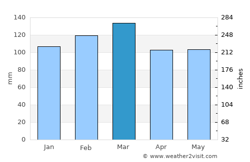 Thomasville average rain in March