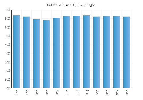 Tibagon relative humidity averages