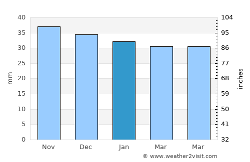 Ticuşu Vechi average rain in January