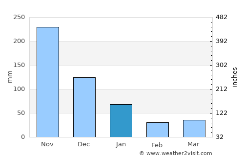 Tigbauan average rain in January