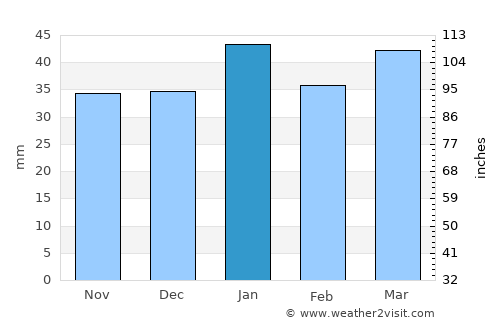 Tijuana average rain in January