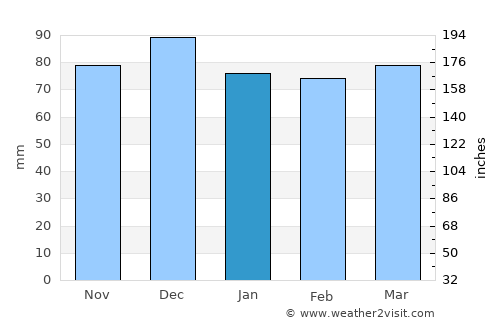 Timelkam average rain in January