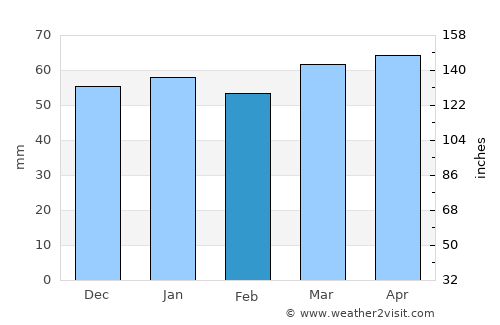 Tinwald average rain in February