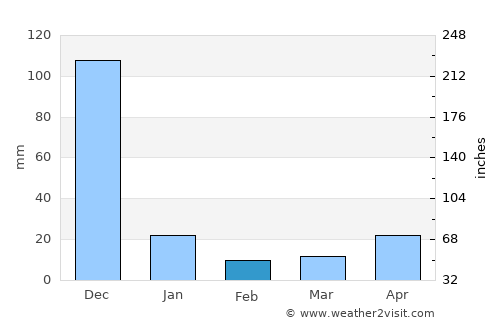Tirukkoyilur average rain in February
