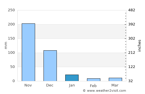 Tirukkoyilur average rain in January
