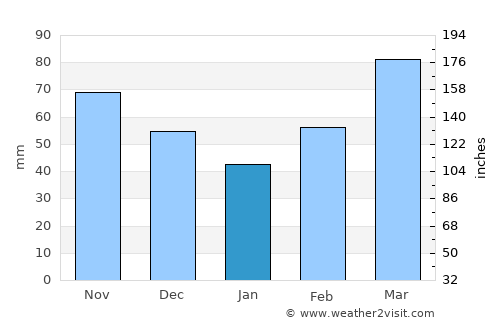 Tishomingo average rain in January