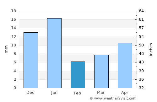Tizapán el Alto average rain in February