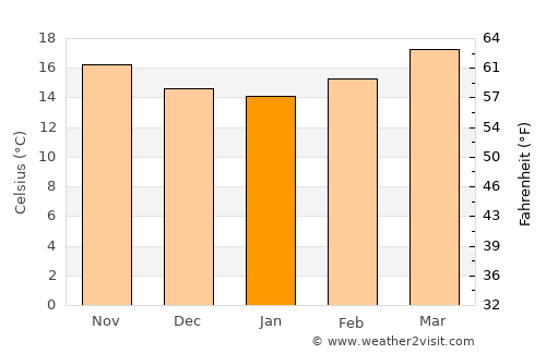 Tizapán el Alto average temperature in January