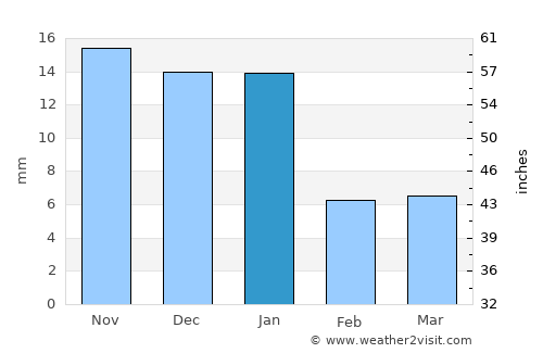 Tlajomulco de Zúñiga average rain in January