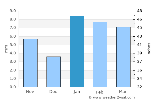 Todabhim average rain in January