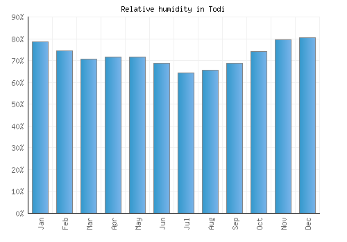Todi relative humidity averages