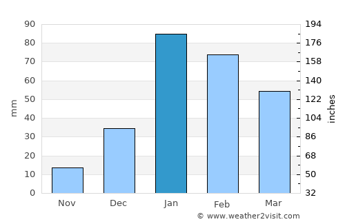 Tom Price average rain in January