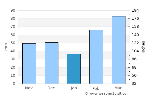 Tomar do Geru average rain in January