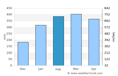 Tomé Açu average rain in February