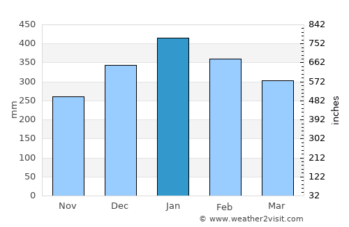Tomohon average rain in January