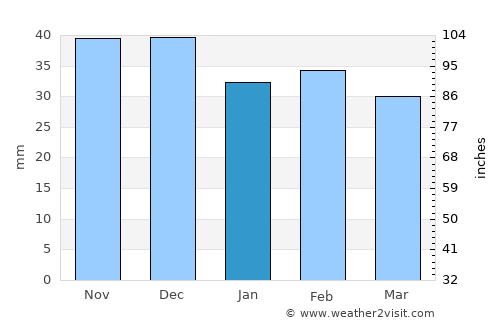 Topolog average rain in January