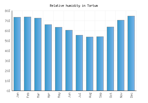Tortum relative humidity averages