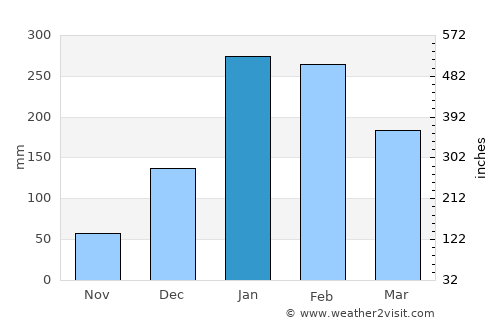Townsville average rain in January