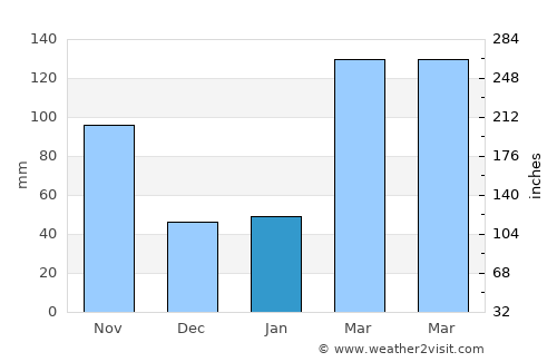 Toyohashi average rain in January