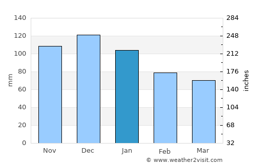 Trail average rain in January