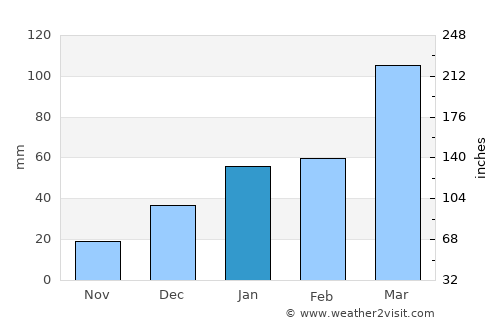 Trāl average rain in January