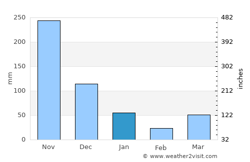 Trang average rain in January
