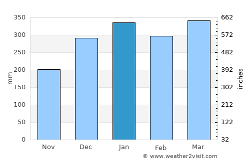 Trenggalek average rain in January