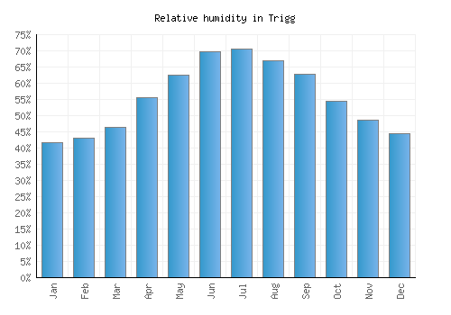 Trigg relative humidity averages