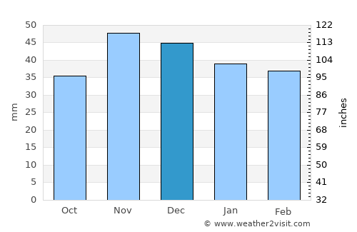 Troianul average rain in December