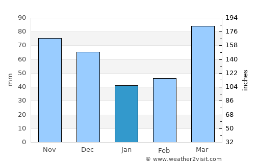 Troy average rain in January