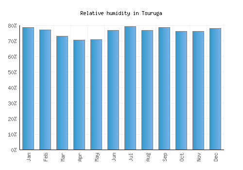 Tsuruga relative humidity averages