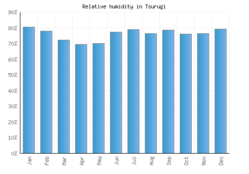 Tsurugi relative humidity averages